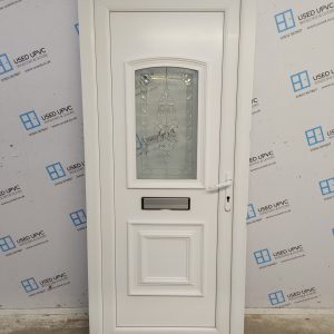 Used White Upvc Front Door 885mm x 2060mm 0754