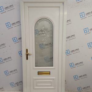 Used White Upvc Front Door 895mm x 2135mm 0512