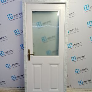 Brand New White Composite Back Door 885mm x 2070mm SC2ND050
