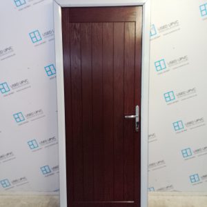 Brand New Rosewood Composite Back Door 830mm x 2050mm SC2ND056