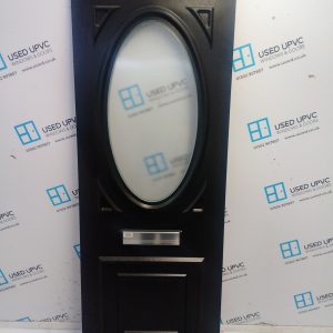 Used Black Upvc Front Door Panel 645mm x 1795mm x 24mm 24UFDP023