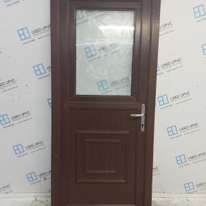 Used Woodgrain Upvc Stable Door 895mm x 2065mm 0260