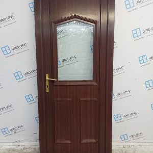 Used Woodgrain Upvc Back Door 845mm x 2055mm 0690