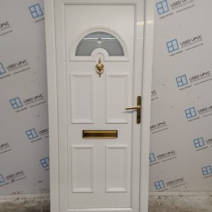 Used White Upvc Front Door 865mm x 2020mm 0174