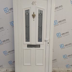 Used White Upvc Front Door 905mm x 2030mm 0412