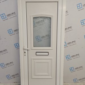 Used White Upvc Front Door 900mm x 2085mm (Reduce To 2065mm) 0648