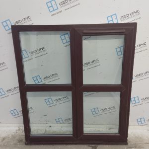 Used Rosewood Upvc Window 1195mm x 1345mm OBS040