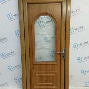 Used Oak Upvc Back Door 900mm x 2030mm 0812