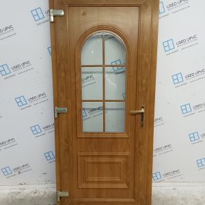 Used Oak Upvc Back Door (Outwards Opening) 910mm x 2000mm 0557
