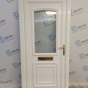 Used White Upvc Front Door 945mm x 2025mm (Reduce To 930mm) 0281