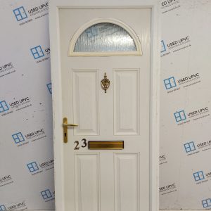 Used White Composite Front Door 895mm x 2070mm 0154