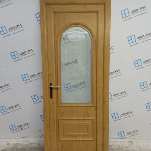 Used Irish Oak Upvc Back Door 825mm x 2030mm 0768