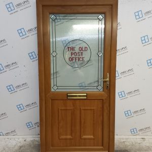 Used Oak Upvc Front Door 995mm x 2040mm 0513