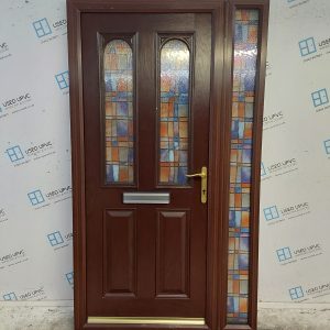Used Woodgrain Composite Front Door And Side Panel 1190mm x 2125mm DS028