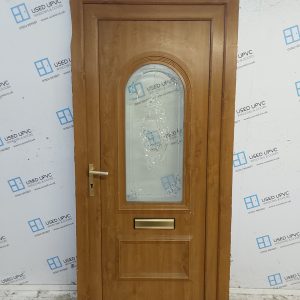 Used Oak Upvc Front Door 970mm x 2080mm C6031
