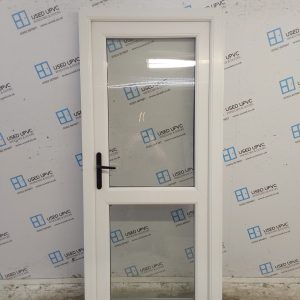 Used White Upvc Back Door 900mm x 2030mm (Reduce To 885mm) 0768
