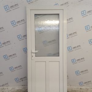 Used White Upvc Back Door 840mm x 2015mm 0613