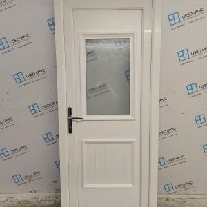 Used White Upvc Back Door 880mm x 2095mm 0169