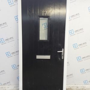 Used Black Composite Front Door 1005mm x 2080mm 0265