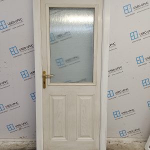 Used White Composite Back Door 890mm x 2080mm 0161