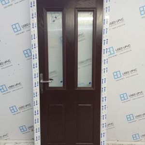 Brand New Rosewood Composite Back Door 895mm x 2085mm (Reduce To 2070mm) ND33