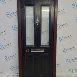 Used Black Composite Front Door 885mm x 2065mm 0032