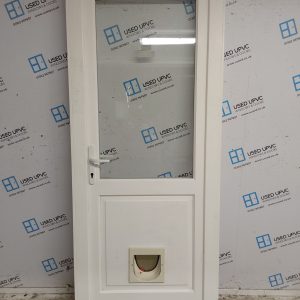 Used White Wooden Back Door 900mm x 2160mm 0094