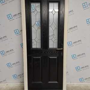 Used Black Composite Back Door 900mm x 2100mm C10D63
