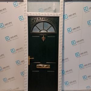 Brand New Green Composite Front Door And Toplight 865mm x 2460mm ND134