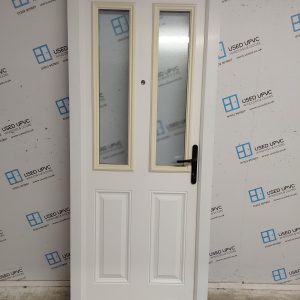 Used White Composite Back Door 850mm x 2120mm C9D69