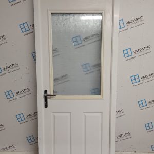 Used White Composite Back Door 875mm x 2020mm 0456