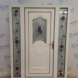 Used White Upvc Back Door And Side Panels 1550mm x 2010mm DS019