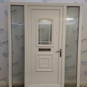Used White Upvc Front Door And Side Panels 1825mm x 2200mm DS044
