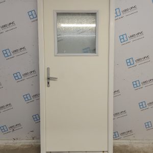 Used White Composite Back Door 920mm x 2070mm 0344