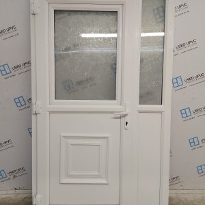Used White Upvc Stable Door And Side Panel (Outwards Opening) 1220mm x 2045mm DS051