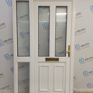 Used White Upvc Front Door And Side Panel 1185mm x 2030mm DS055