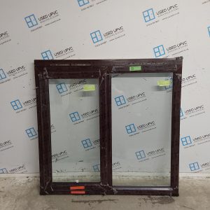 Brand New Rosewood Upvc Window 1355mm x 1315mm (Reduce To 1255mm) SC5W18
