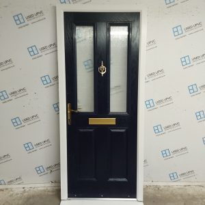 Used Dark Blue Composite Front Door 895mm x 2090mm 0633