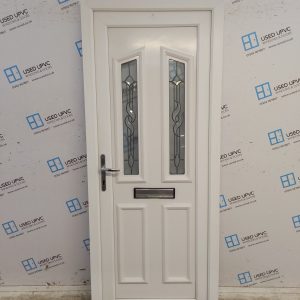 Used White Upvc Front Door 850mm x 2075mm C7D063