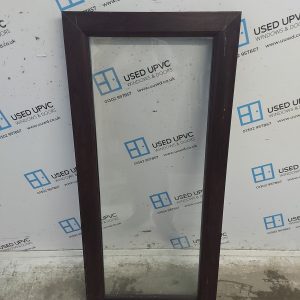 Used Rosewood Upvc Window 585mm x 1305mm SC5037