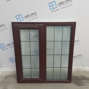 Used Rosewood Upvc Window 910mm x 1010mm SC5W25