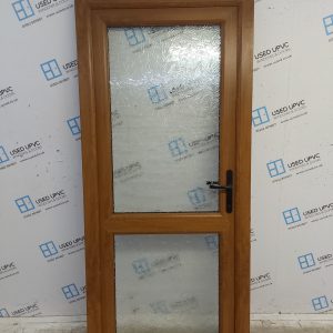 Used Oak Upvc Back Door 900mm x 2030mm 0140
