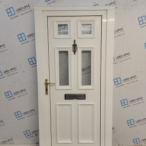 Used White Upvc Front Door 955mm x 2005mm 0054