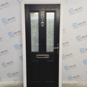Used Black Composite Front Door 910mm x 2055mm 0031