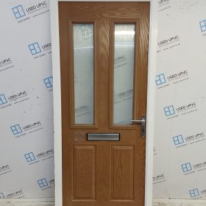 Used Oak Composite Front Door 900mm x 2100mm C8D71