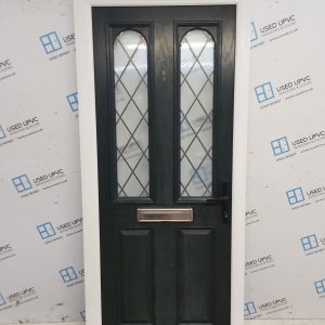 Used Dark Green Composite Front Door 890mm x 2055mm (Reduce To 875mm) C8D74