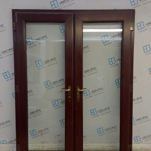 Used Rosewood Upvc French Doors 1590mm x 2050mm EA20
