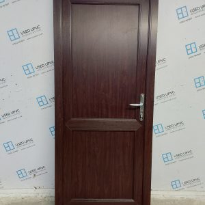 Used Rosewood Upvc Back Door 885mm x 2055mm 0799