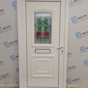 Used White Upvc Front Door 955mm x 2020mm 0545