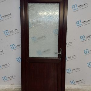 Used Rosewood Upvc Back Door 900mm x 2080mm 0531